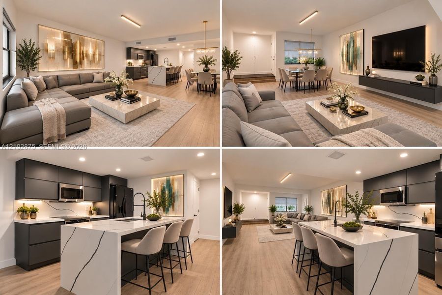 Furnished interior view inside a new home in , Miami Shores (Image 10). Furnished interior view inside a new home in , Miami Shores (Image 10).