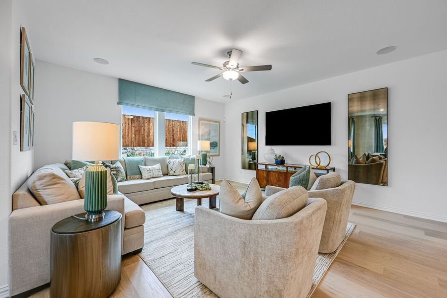 Furnished interior view inside a new home in River Ridge, Crandall (Image 3). Furnished interior view inside a new home in River Ridge, Crandall (Image 3).