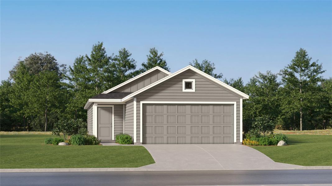 Front exterior of a new home in , Jarrell, TX, highlighting curb appeal (Image 20).