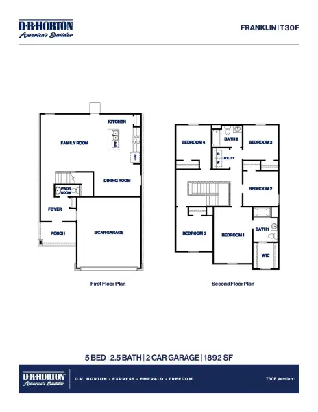 2D floor plan layout of this home in Lexington Heights, Willis, TX (Image 3).