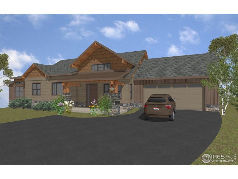 Exterior rendering of this home design in , Estes Park, CO (Image 4).