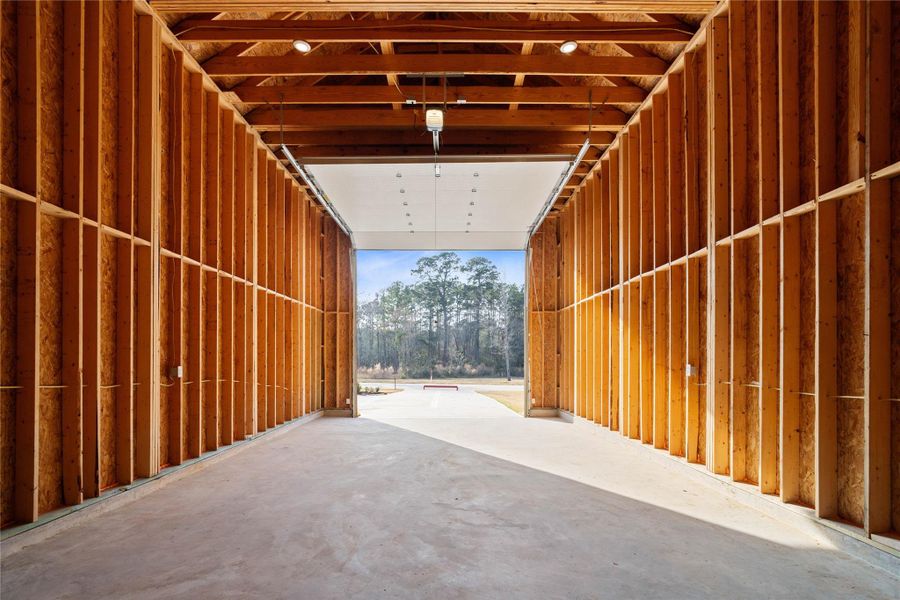 Inside view of Oversized Garage. Inside view of Oversized Garage.