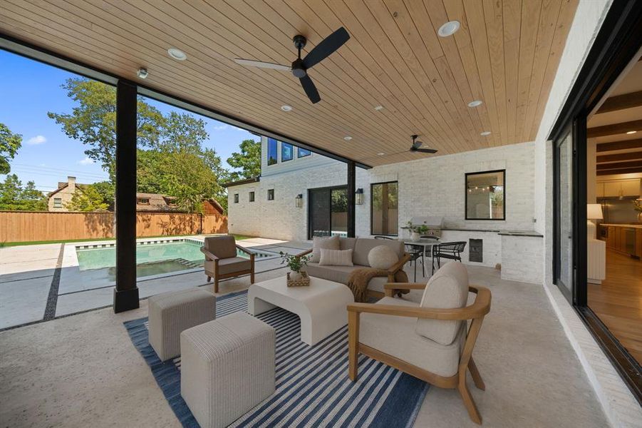 Exterior details and patio area of a home in , Dallas (Image 21).