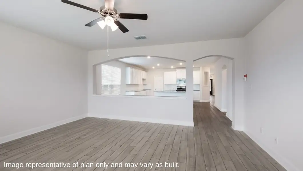 Representative unfurnished interior of a home built from the The Clydesdale by D.R. Horton in Steele Creek, Cibolo (Image 17). Representative unfurnished interior of a home built from the The Clydesdale by D.R. Horton in Steele Creek, Cibolo (Image 17).