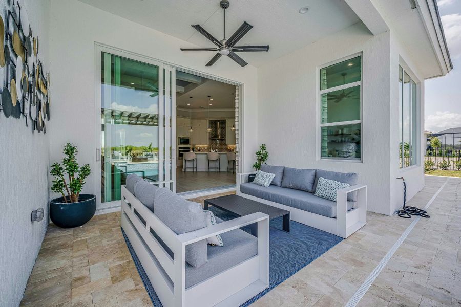 2D floor plan layout for the Sage by GHO Homes in Belterra, Port St. Lucie, FL (Image 99).