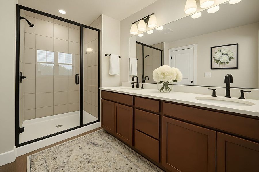 Furnished interior view inside a new home in Trails at Aspen Ridge-3, Colorado Springs (Image 13).