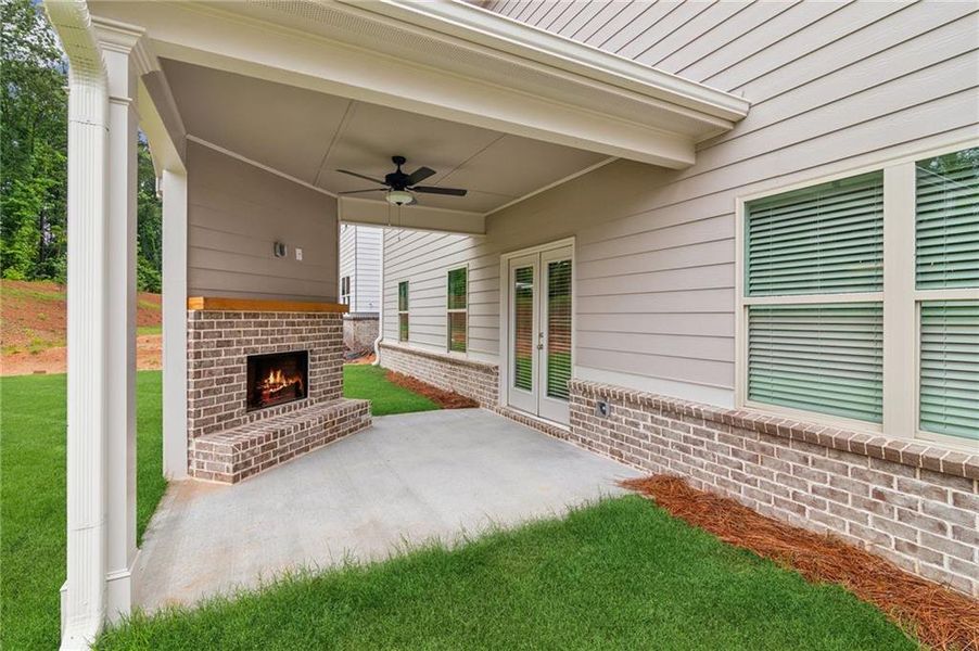 Exterior details and patio area of a home in , Flowery Branch (Image 21).