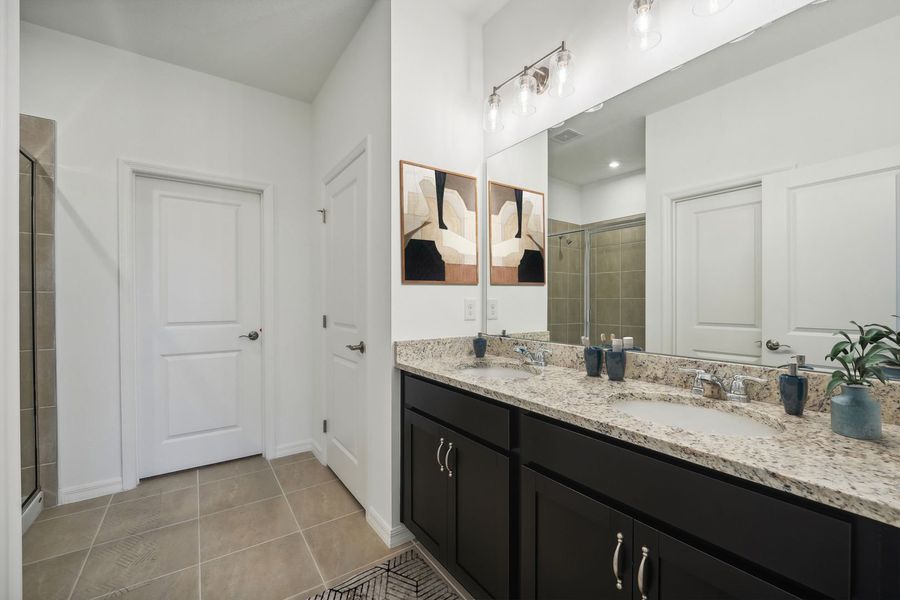 Primary Bathroom at The Seaton at Sunset Lakes Estates