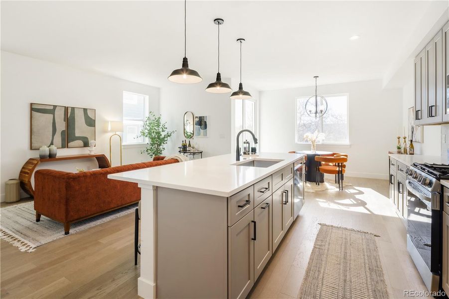 Furnished interior view inside a new home in , Denver (Image 13).