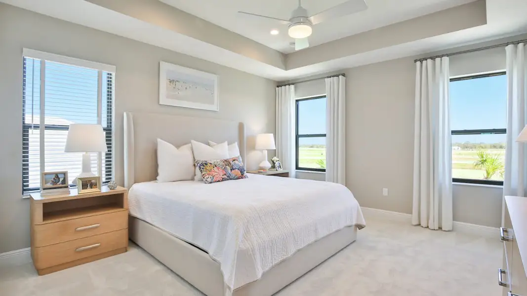 Furnished interior view inside a new home in Palm Grove, Lakewood Ranch (Image 14). Furnished interior view inside a new home in Palm Grove, Lakewood Ranch (Image 14).