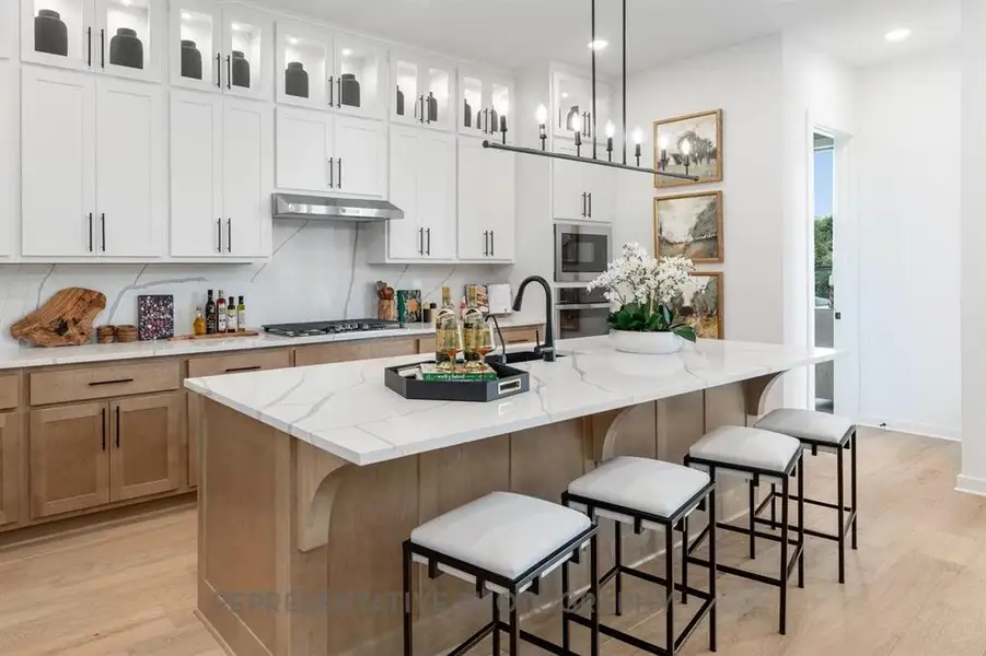 Furnished interior view inside a new home in Monterra, Fate (Image 17).