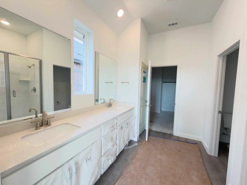 Primary Bathroom Construction Progress featuring the Timeless Collection