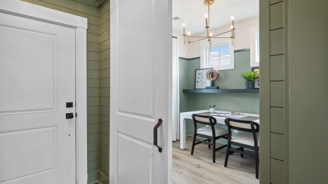 Furnished interior view inside a new home in Creekside at Andrews, Summerville (Image 13).
