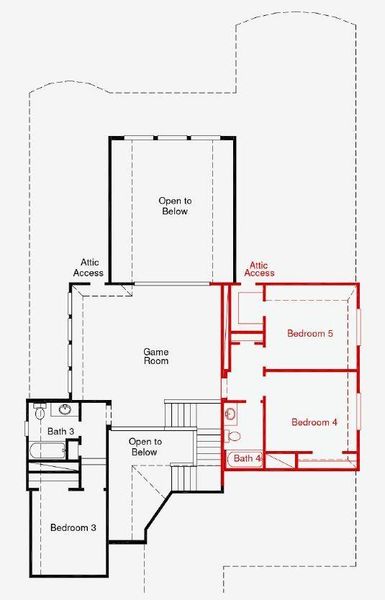 2D floor plan layout of this home in The Meadows at Imperial Oaks, Spring, TX (Image 3). 2D floor plan layout of this home in The Meadows at Imperial Oaks, Spring, TX (Image 3).