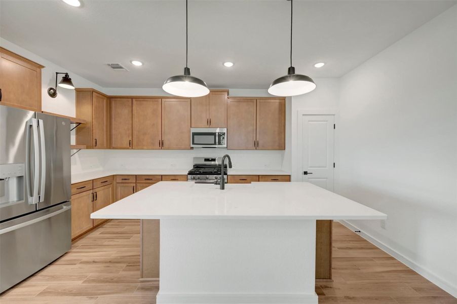 Gourmet island kitchen