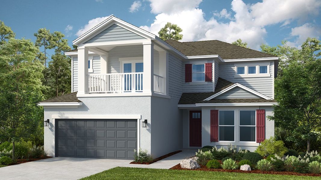Representative exterior photo of a completed home built from the Barbados by Taylor Morrison in Hammock at Two Rivers, Zephyrhills, FL (Image 2). Representative exterior photo of a completed home built from the Barbados by Taylor Morrison in Hammock at Two Rivers, Zephyrhills, FL (Image 2).