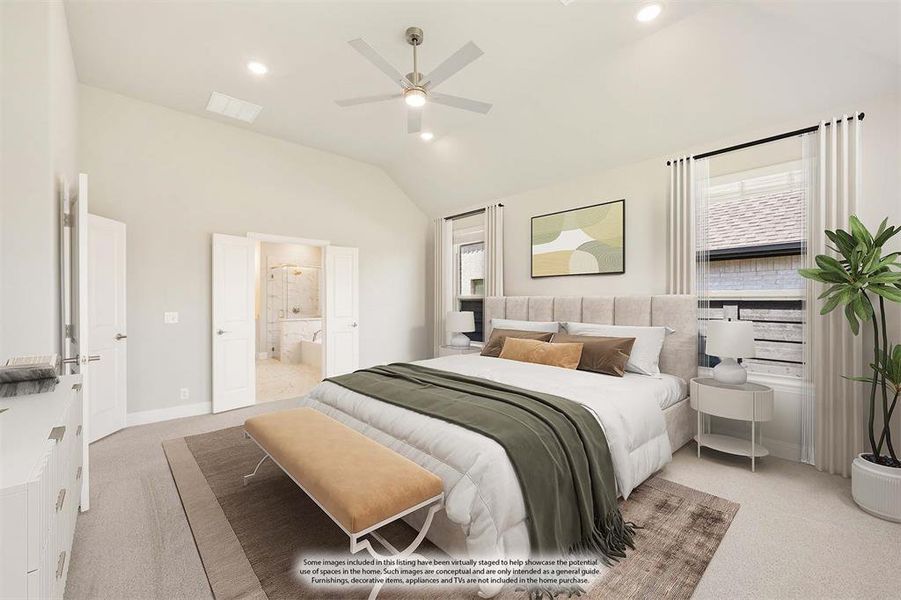 Furnished interior view inside a new home in Union Park Classic 55, Little Elm (Image 6). Furnished interior view inside a new home in Union Park Classic 55, Little Elm (Image 6).