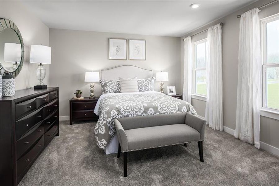 Representative furnished interior of a home built from the Seneca by Ryan Homes in Enclave at Bells Lake, Apex (Image 9).