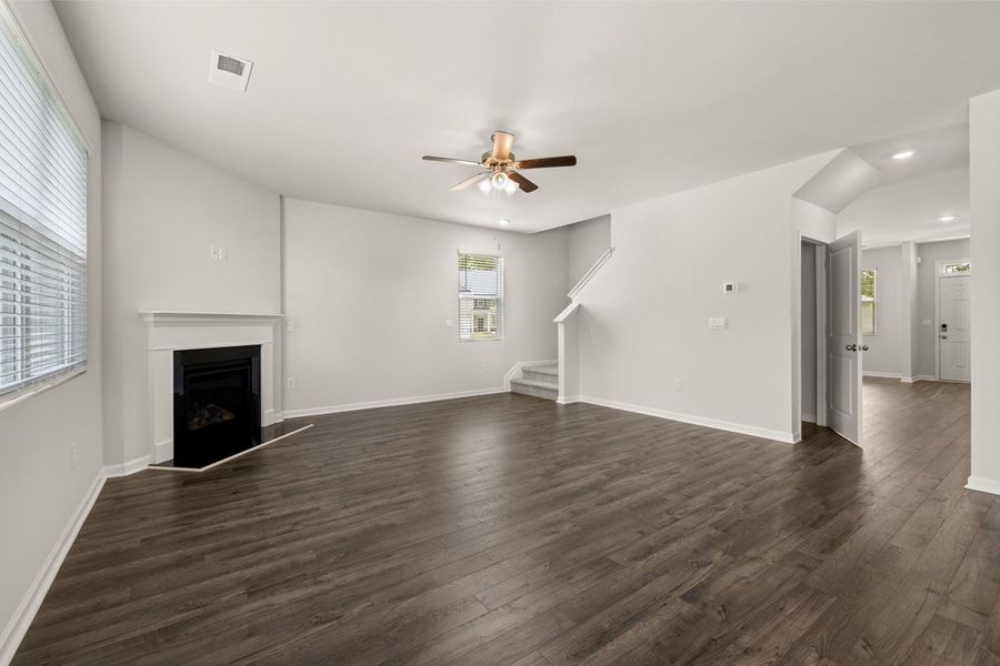 Representative unfurnished interior of a home built from the Mansfield by D.R. Horton in Southwind Village, Evans (Image 23).