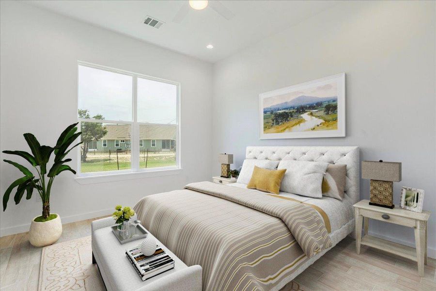 Primary bedroom on first floor.