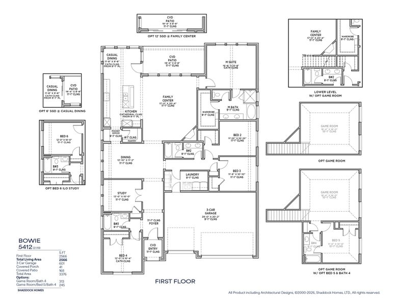 2D floor plan layout for the Bowie - SH 5412 by Shaddock Homes in The Homestead - 62', Rockwall, TX (Image 3). 2D floor plan layout for the Bowie - SH 5412 by Shaddock Homes in The Homestead - 62', Rockwall, TX (Image 3).