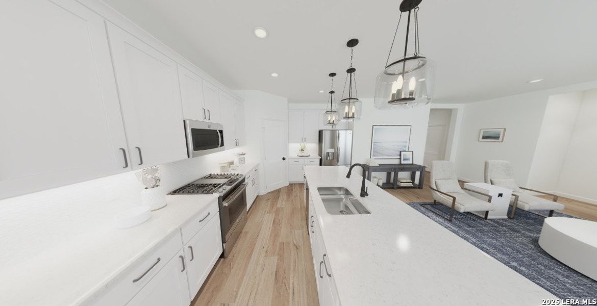 Furnished interior view inside a new home in The Wilder, Adkins (Image 9).