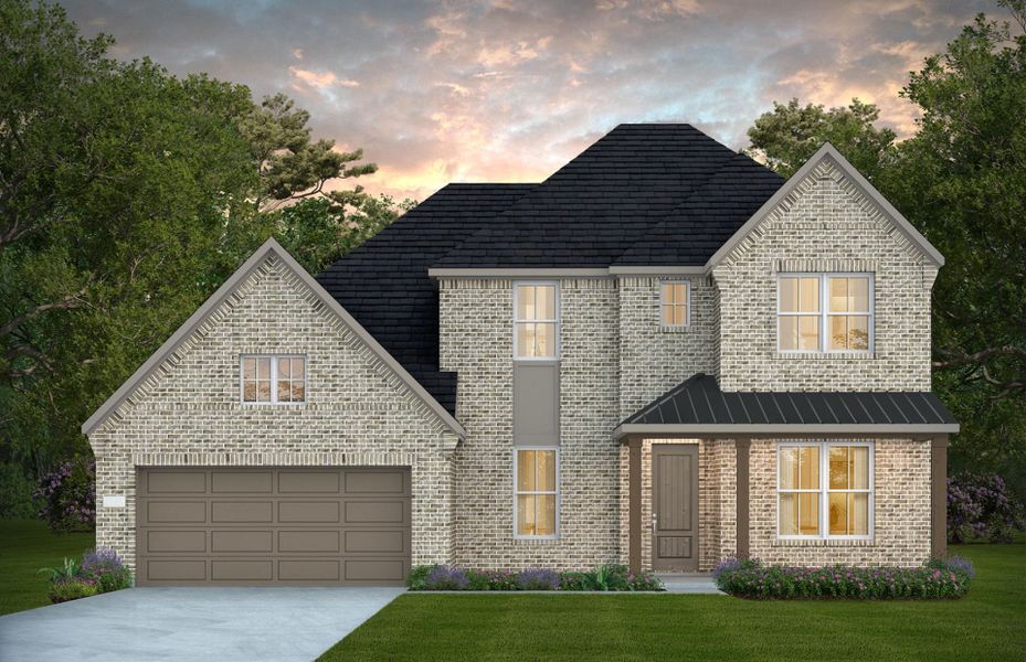 Representative exterior photo of a completed home built from the Lindale by Pulte Homes in Blue Creek Trails, Richmond, TX (Image 2). Representative exterior photo of a completed home built from the Lindale by Pulte Homes in Blue Creek Trails, Richmond, TX (Image 2).