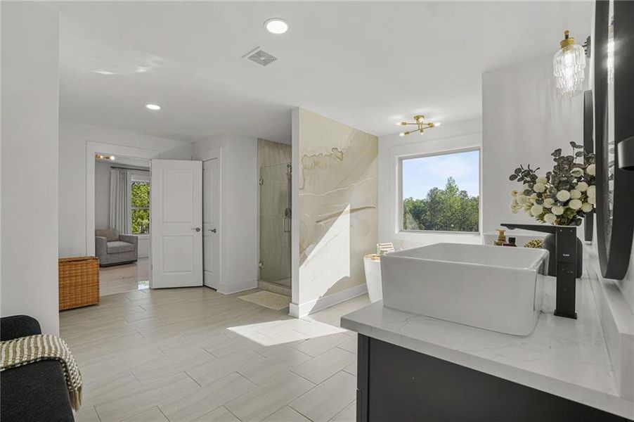 Furnished interior view inside a new home in , Fairburn (Image 26).