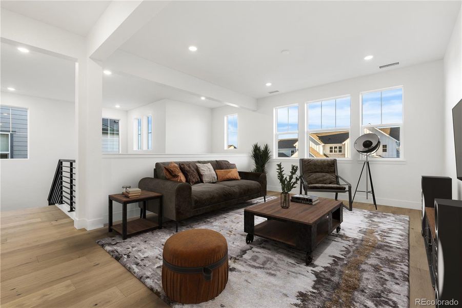 Furnished interior view inside a new home in Luxe at The Canyons, Castle Pines (Image 27).