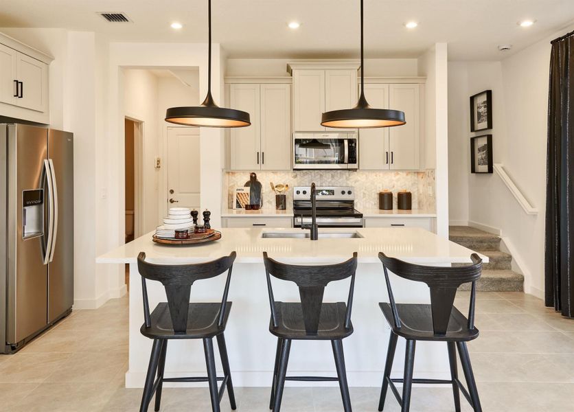 Furnished interior view inside a new home in Forest – Townhomes, Lake Worth (Image 7). Furnished interior view inside a new home in Forest – Townhomes, Lake Worth (Image 7).