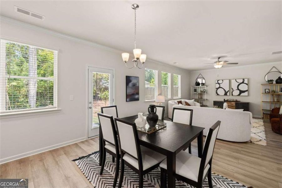 Furnished interior view inside a new home in Whisper Creek, Atlanta (Image 8).