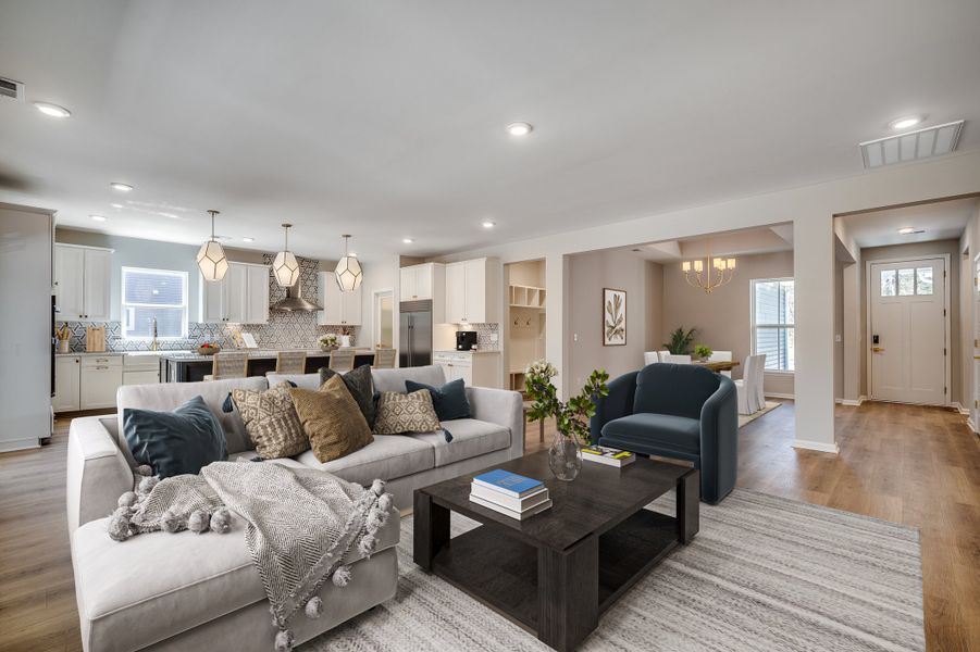 Representative furnished interior of a home built from the Reynolds by Beazer Homes in Marshfield: Signature Collection, Longs (Image 8). Representative furnished interior of a home built from the Reynolds by Beazer Homes in Marshfield: Signature Collection, Longs (Image 8).
