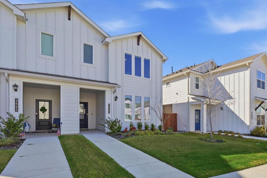 Front exterior of a new home in , Fort Worth, TX, highlighting curb appeal (Image 1). Front exterior of a new home in , Fort Worth, TX, highlighting curb appeal (Image 1).