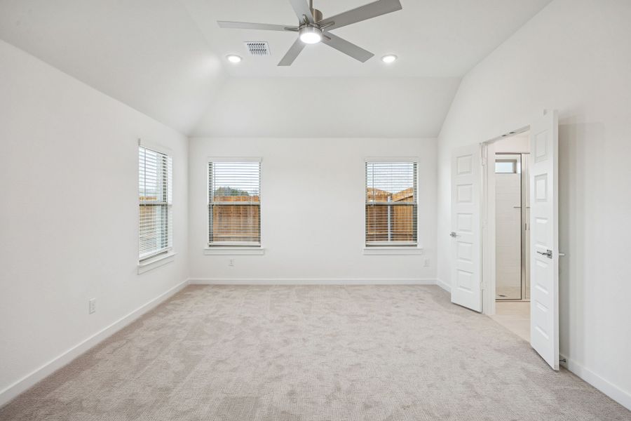 Primary Suite in the Gilmour II home plan by Trophy Signature Homes – REPRESENTATIVE PHOTO