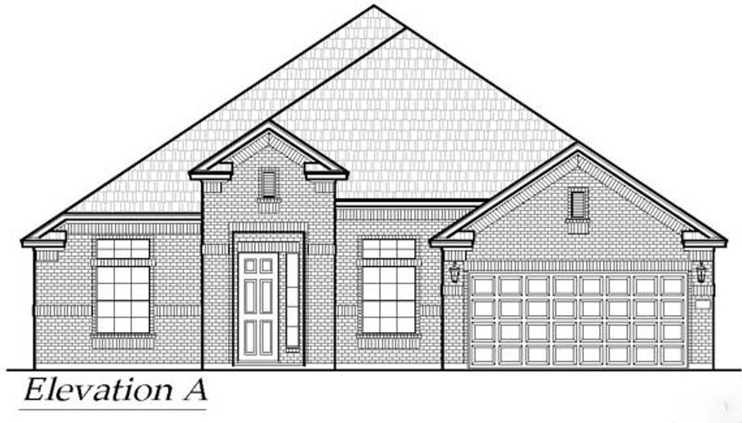 Exterior rendering of this home design in Lakeview Heights, Azle, TX (Image 24).