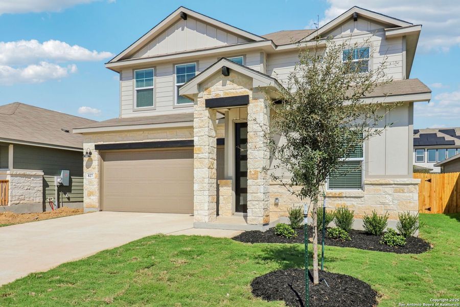 Exterior details and patio area of a home in Estancia Ranch - Premier Series, San Antonio (Image 27). Exterior details and patio area of a home in Estancia Ranch - Premier Series, San Antonio (Image 27).