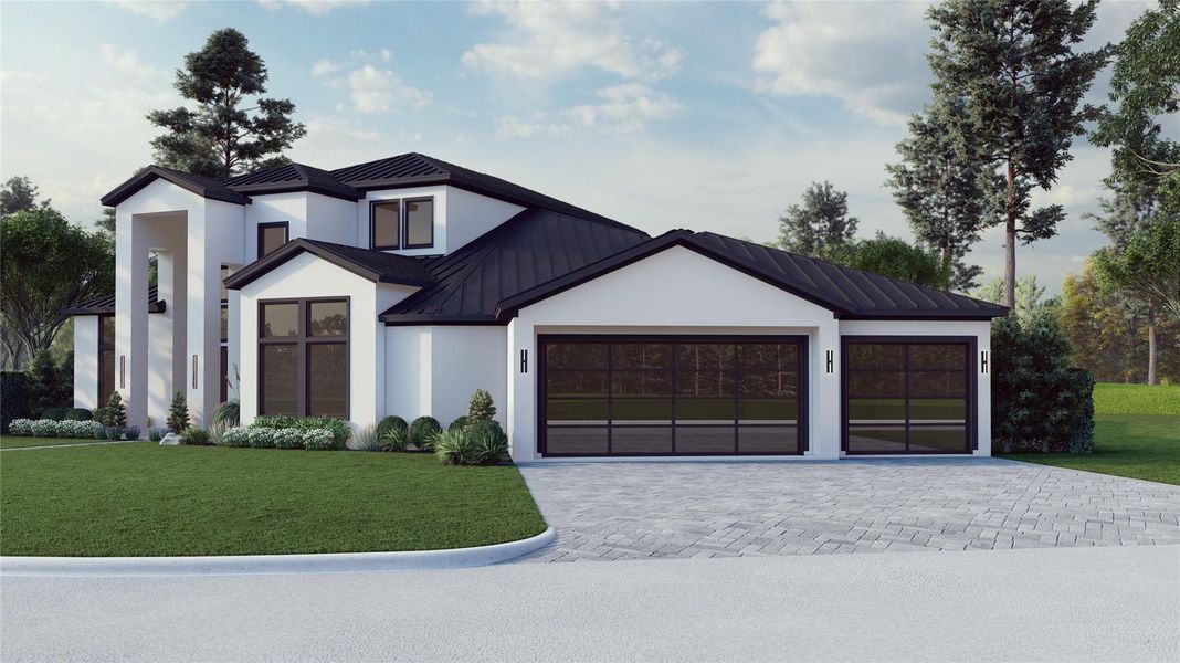 Front exterior of a new home in , Spring, TX, highlighting curb appeal (Image 1). Front exterior of a new home in , Spring, TX, highlighting curb appeal (Image 1).