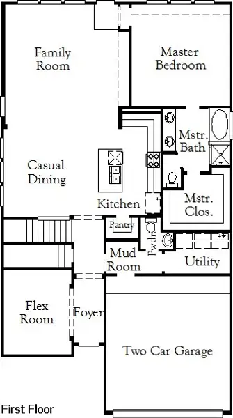 2D floor plan layout of this home in The Highlands, Porter, TX (Image 3).