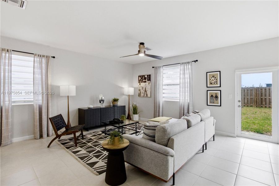 Furnished interior view inside a new home in , Miami (Image 8).