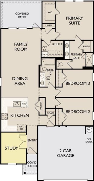 2D floor plan layout of this home in Rolling Glen, Hutto, TX (Image 3). 2D floor plan layout of this home in Rolling Glen, Hutto, TX (Image 3).