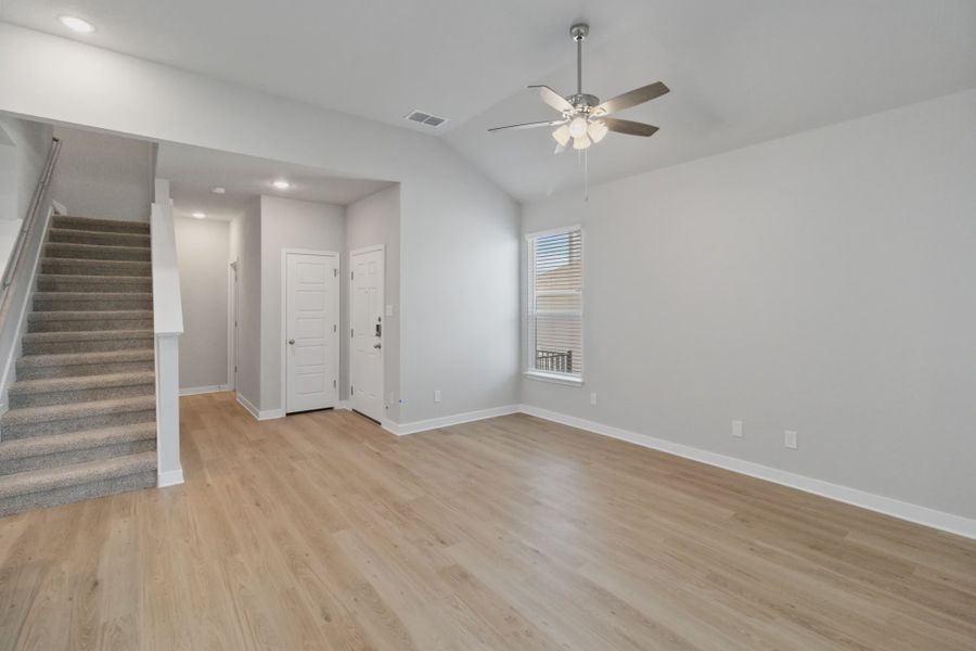 Representative unfurnished interior of a home built from the Duplex 1676 by TwoTen Communities in Amanda Park, San Antonio (Image 17).