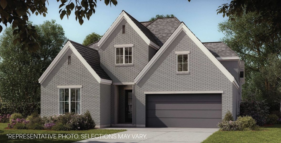 Front exterior of a new home in Brookhollow West, Prosper, TX, highlighting curb appeal (Image 1). Front exterior of a new home in Brookhollow West, Prosper, TX, highlighting curb appeal (Image 1).