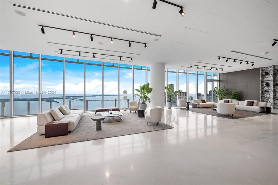 Furnished interior view inside a new home in Aston Martin Residences, Miami (Image 20).