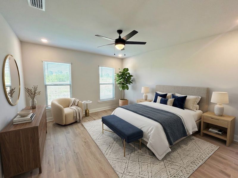 Furnished interior view inside a new home in The Bluffs at Lafayette, Freeport (Image 8).