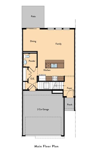 2D floor plan layout for the Palmer by View Homes in Aspen Meadows – Townhomes, Colorado Springs, CO (Image 4).