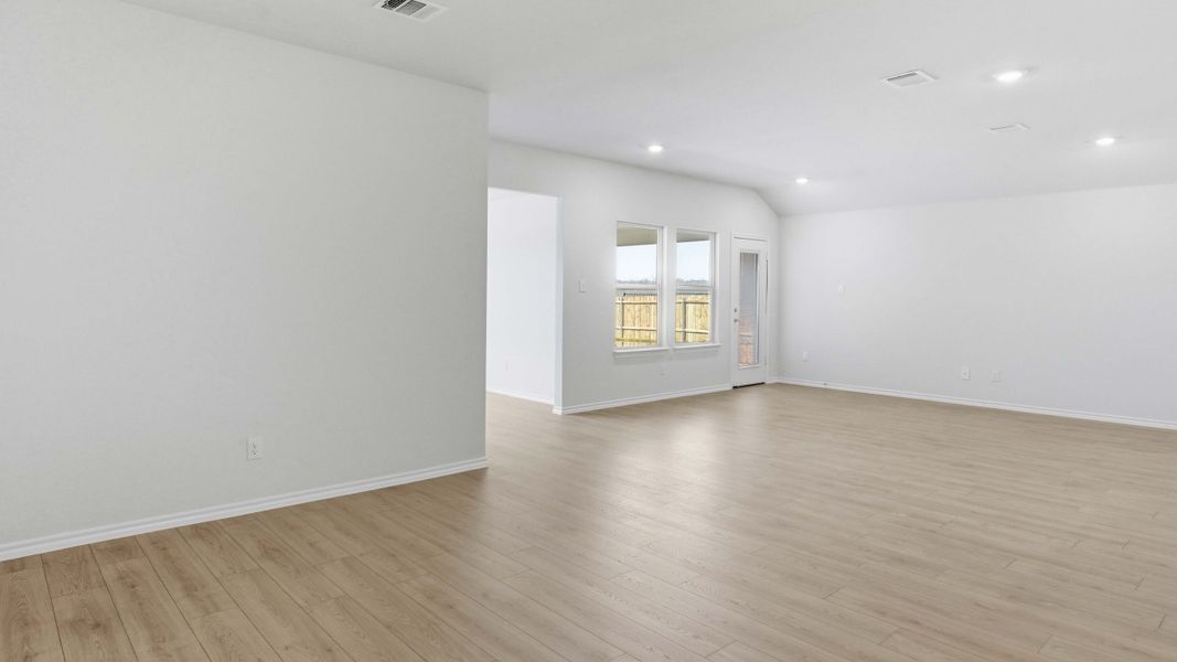 Representative unfurnished interior of a home built from the Holden by D.R. Horton in Northspur, Terrell (Image 5). Representative unfurnished interior of a home built from the Holden by D.R. Horton in Northspur, Terrell (Image 5).