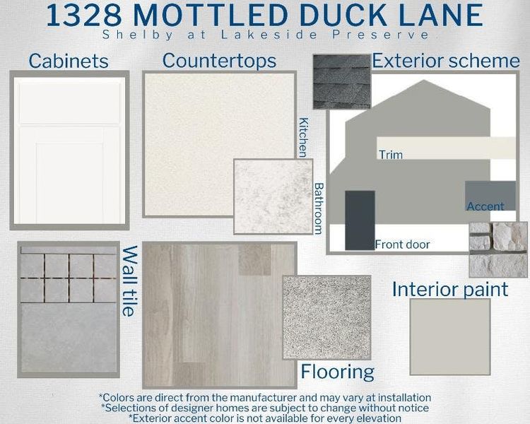 Shelby - Colors for this home