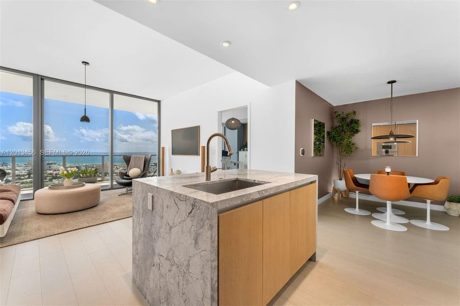 Furnished interior view inside a new home in , Miami Beach (Image 15).