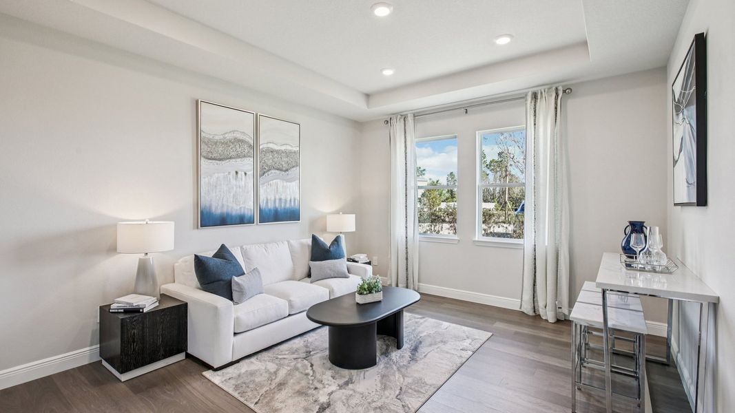 Furnished interior view inside a new home in Deerbrook, Land O' Lakes (Image 14). Furnished interior view inside a new home in Deerbrook, Land O' Lakes (Image 14).