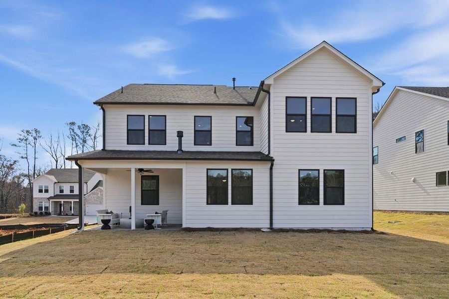 Exterior details and patio area of a home in Reserve at Hickory Walk, Kennesaw (Image 2). Exterior details and patio area of a home in Reserve at Hickory Walk, Kennesaw (Image 2).
